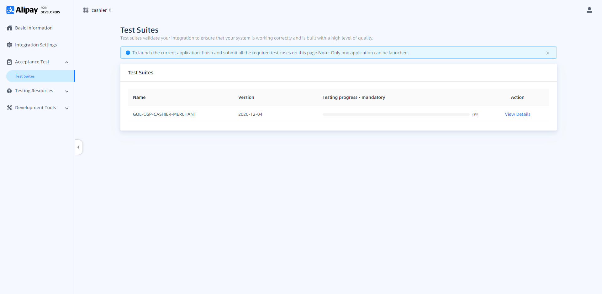Acceptance test tool instructions | Development tools | Antom Docs