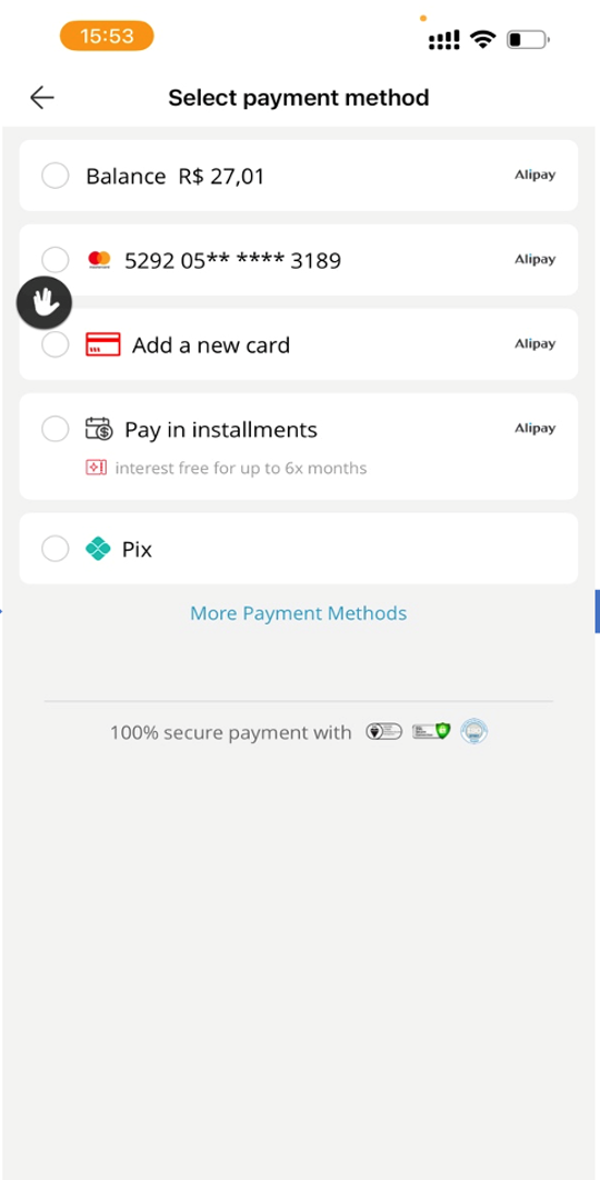 Card | Checkout Payment | Alipay Docs