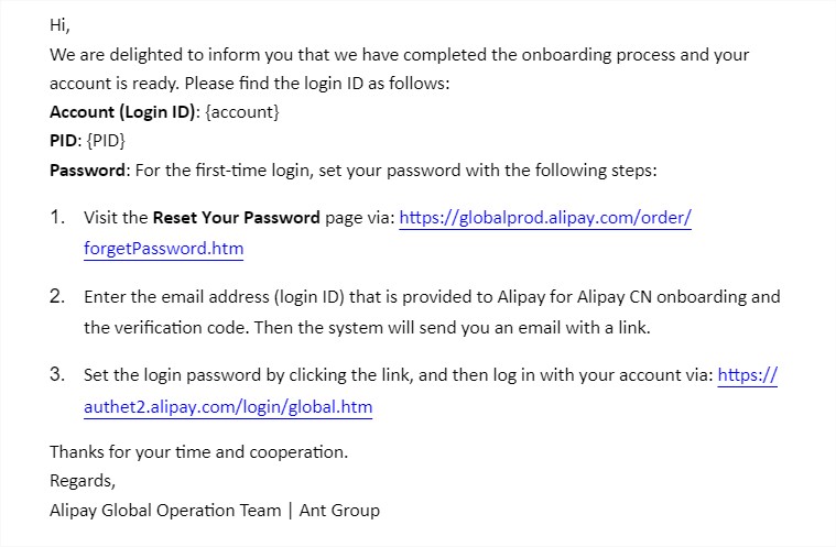 Migration guide for AlipayCN to Alipay+ | Migration guide for AlipayCN ...