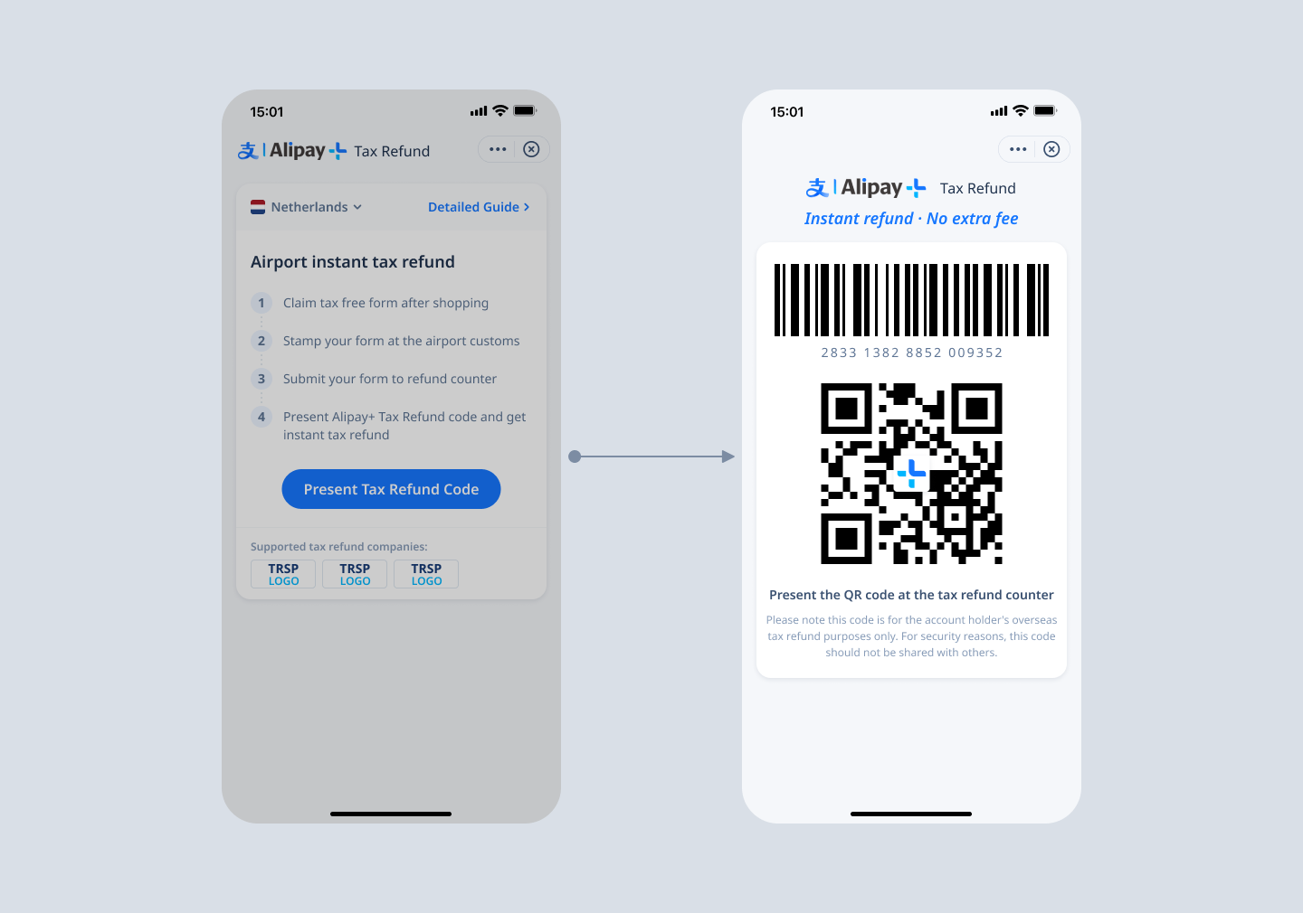 Design guidelines | Alipay+ Tax Refund | Alipay+ Docs