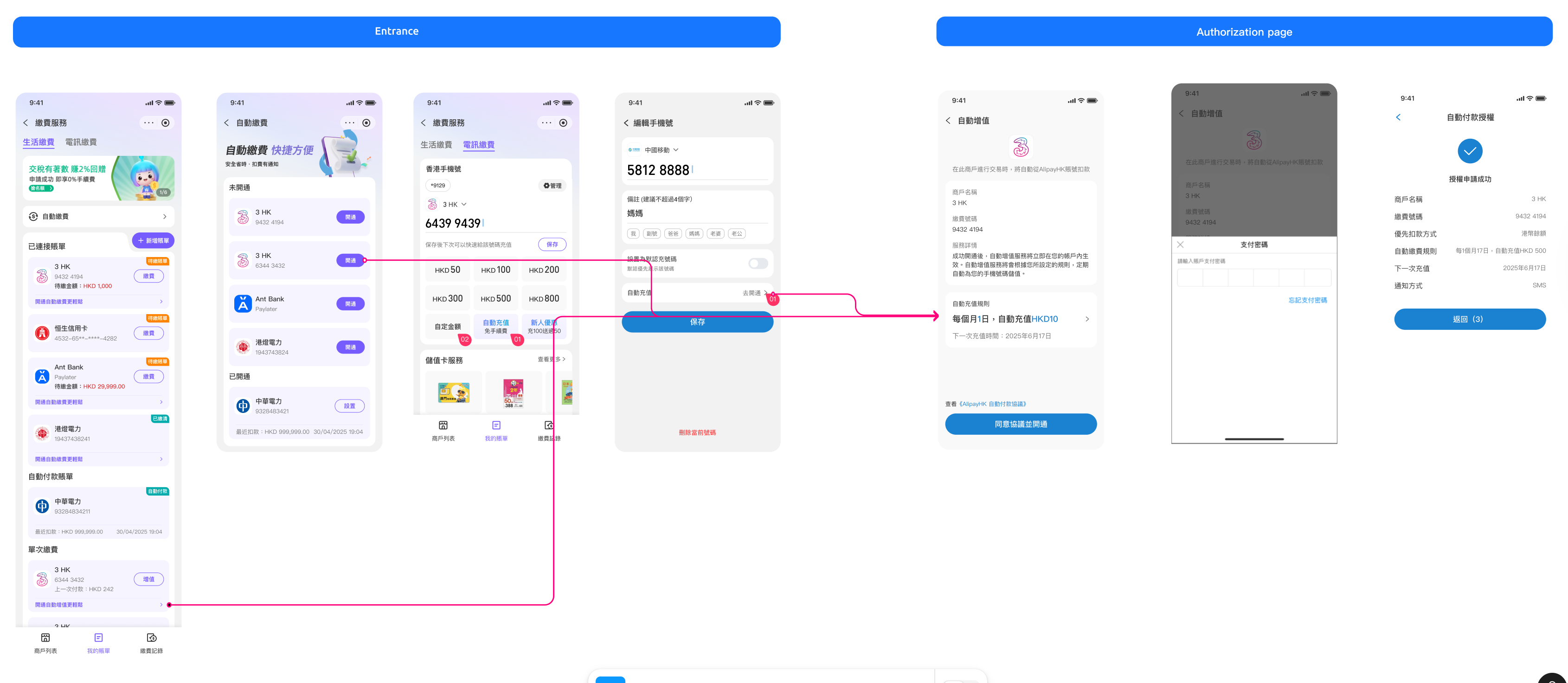 Enable auto recharge | Bills & Utilities | Documentation